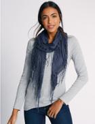 Marks & Spencer Butterfly Lace Scarf Navy