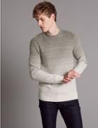Marks & Spencer Slim Fit Jumper With Merino And Cashmere Grey Mix