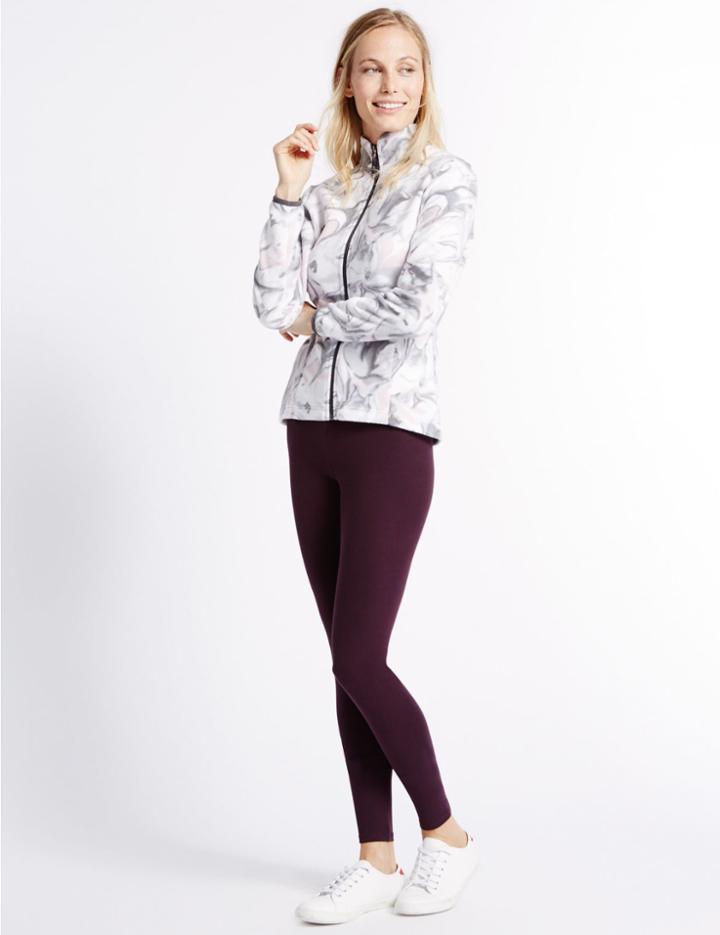 Marks & Spencer Cotton Rich Core Leggings Berry