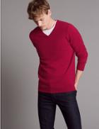 Marks & Spencer Pure Cashmere V-neck Jumper Magenta