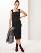 Marks & Spencer Square Neck Bodycon Midi Dress Black