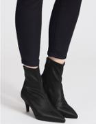 Marks & Spencer Kitten Heel Side Zip Ankle Boots Black