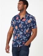 Marks & Spencer Floral Print Shirt Navy