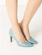 Marks & Spencer Stiletto Heel Pointed Skin Tone Court Shoes Light Blue