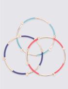 Marks & Spencer Colour Block Woven Bracelets Multi/brights