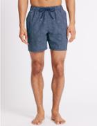 Marks & Spencer Quick Dry Printed Swim Shorts Navy Mix