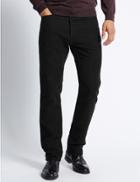 Marks & Spencer Pure Cotton Regular Fit Moleskin Trousers Black