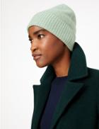 Marks & Spencer Pure Cashmere Turned Up Beanie Mint