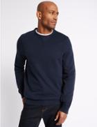 Marks & Spencer Pure Cotton Sweatshirt Navy