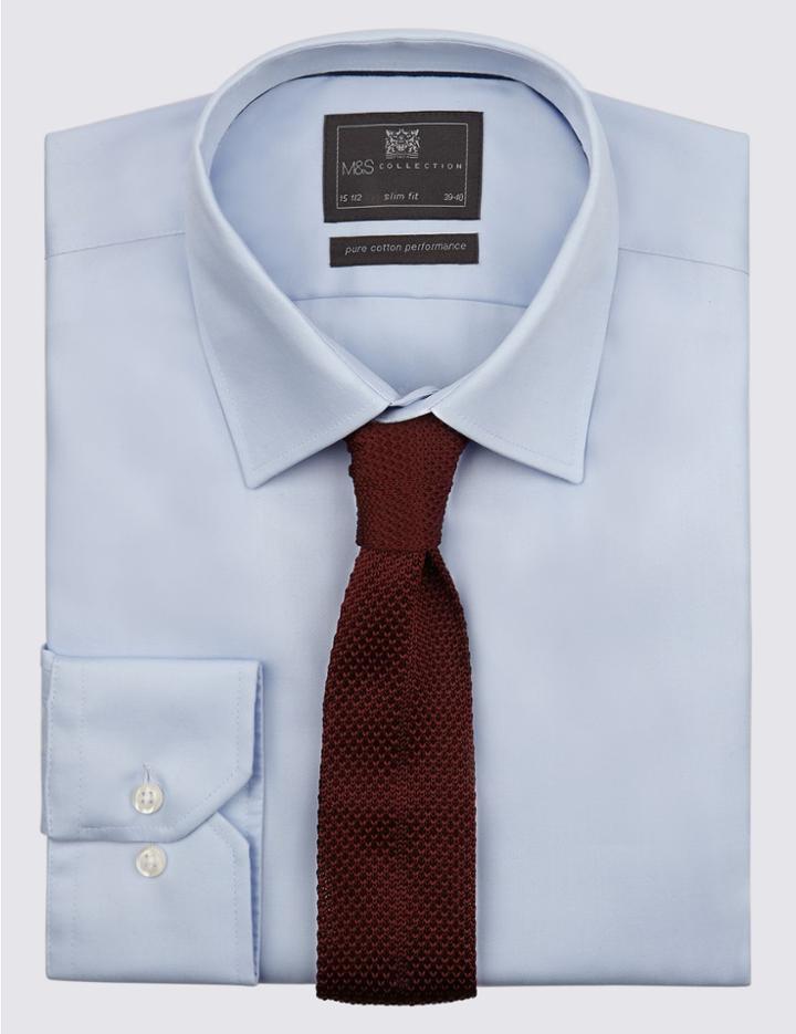Marks & Spencer Knitted Tie Burgundy