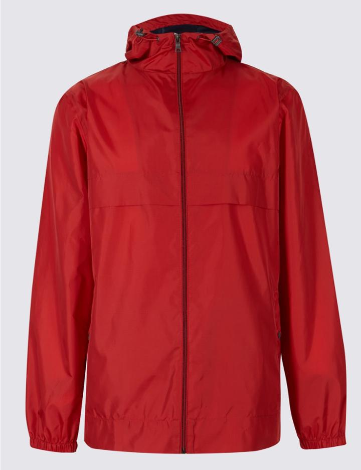 Marks & Spencer Packaway Raincoat Jacket With Stormwear&trade; Red