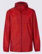 Marks & Spencer Packaway Raincoat Jacket With Stormwear&trade; Red
