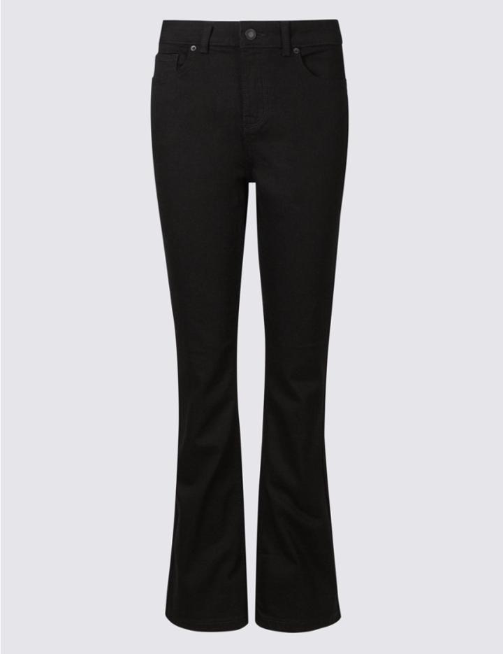 Marks & Spencer Ozone Mid Rise Slim Bootcut Jeans Black Mix