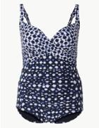 Marks & Spencer Secret Slimming&trade; Non-wired Plunge Swimsuit Navy Mix