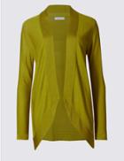 Marks & Spencer Open Front Long Sleeve Cardigan Bronze