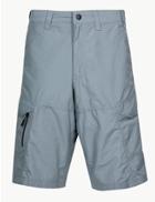 Marks & Spencer Cotton Rich Trekking Shorts Mid Blue