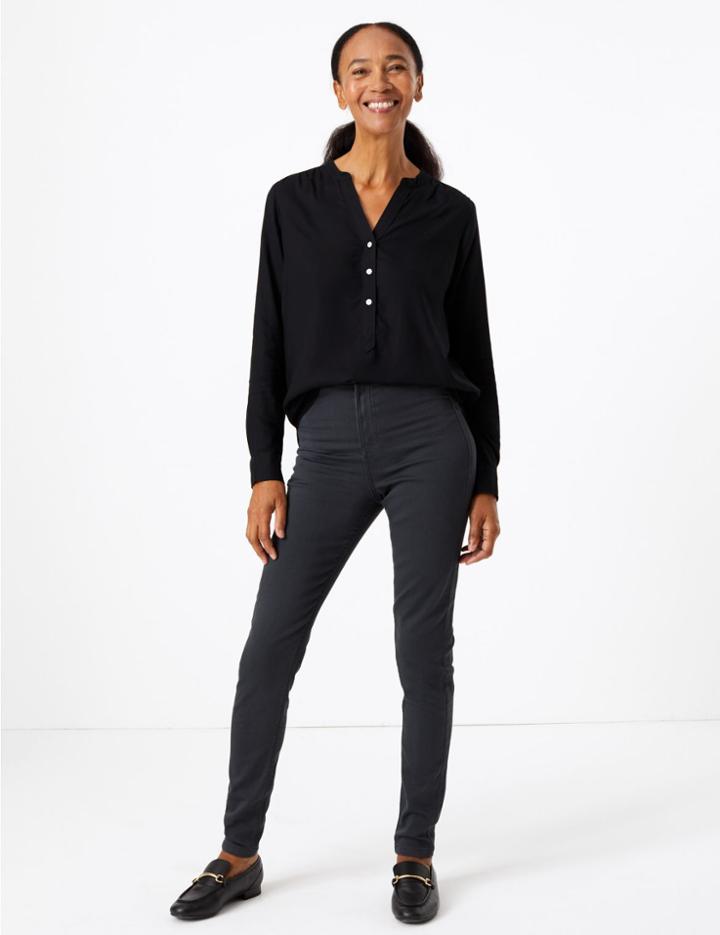 Marks & Spencer High Waist Super Skinny Jeggings Dark Charcoal