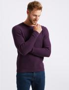Marks & Spencer Pure Cotton Textured Jumper Purple