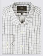 Marks & Spencer Pure Cotton Regular Fit Non-iron Shirt Grey Mix