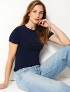 Marks & Spencer 2 Pack Fitted Short Sleeve T-shirt Navy/white