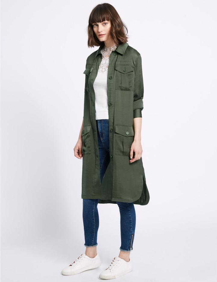 Marks & Spencer Longline Jacket Khaki
