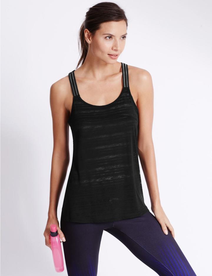 Marks & Spencer Elastic Strap Vest Black