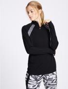 Marks & Spencer Running Top With Cool Comfort&trade; Technology Black Mix