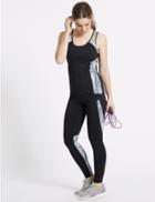 Marks & Spencer Printed High Waist Leggings With Cool Comfort&trade; Technology Black Mix