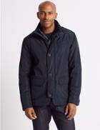 Marks & Spencer Double Collar Jacket With Stormwear&trade; Navy