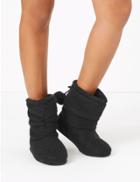 Marks & Spencer Snuggle Slipper Boots Black