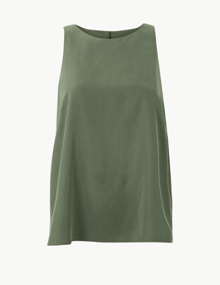 Marks & Spencer Round Neck Vest Top Khaki