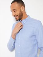 Marks & Spencer Slim Fit Oxford Shirt With Stretch Blue