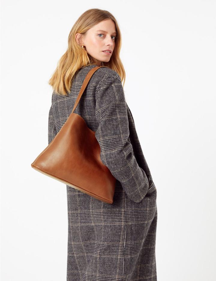Marks & Spencer Leather Trapeze Tote Bag