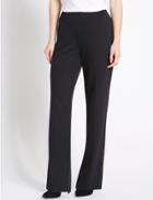 Marks & Spencer Petite Jersey Slim Leg Trousers Dark Navy