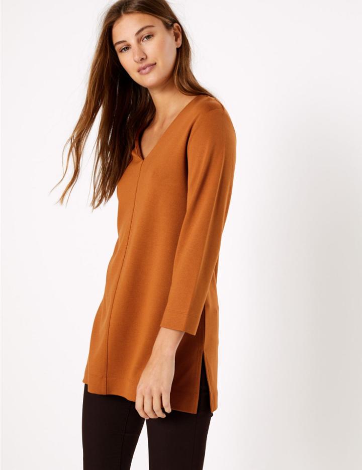 Marks & Spencer 3/4 Sleeve Tunic Tan