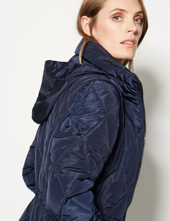 Marks & Spencer Padded Coat With Stormwear&trade; Navy