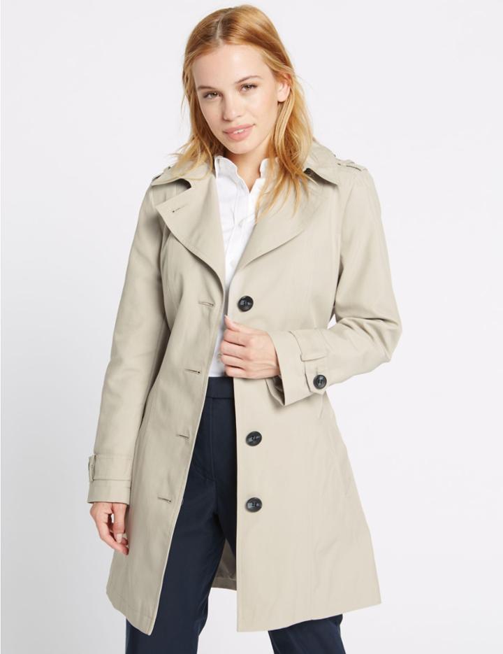 Marks & Spencer Petite Trench Coat Pebble