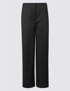 Marks & Spencer Wide Leg Cropped Trousers Black