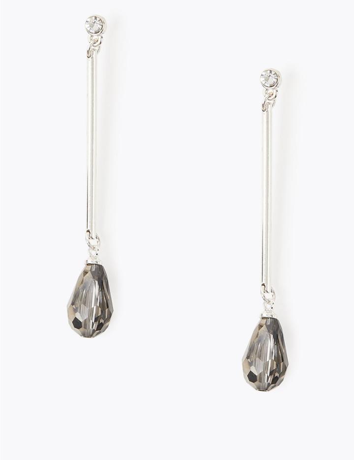 Marks & Spencer Stone Stick Drop Earrings Navy