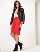 Marks & Spencer Wrap Skirt Red