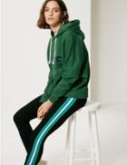 Marks & Spencer Cotton Rich Logo Printed Hooded Sweatshirt Emerald