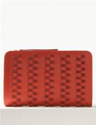 Marks & Spencer Leather Whipstitch Purse Burnt Orange