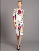 Marks & Spencer Floral Print Bodycon Dress Multi