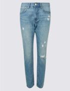 Marks & Spencer High Waist Skinny Leg Jeans Light Blue Mix