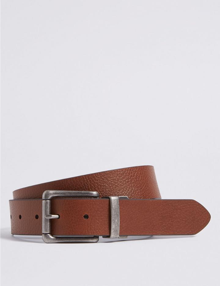Marks & Spencer Coated Leather Reversible Belt Tan