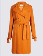 Marks & Spencer Double Breasted Trench Coat Pumpkin