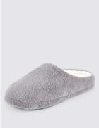 Marks & Spencer Micro Towelling Mule Slippers Lavender Grey