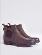 Marks & Spencer Leather Buckle Chelsea Boots Brown