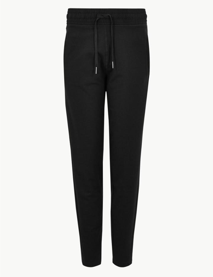 Marks & Spencer Moisture Wicking Tapered Leg Joggers Black