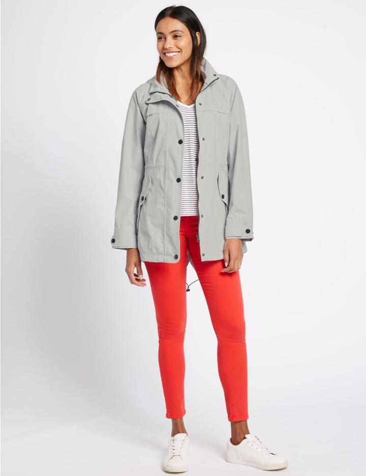 Marks & Spencer Hooded Anorak Silver Grey